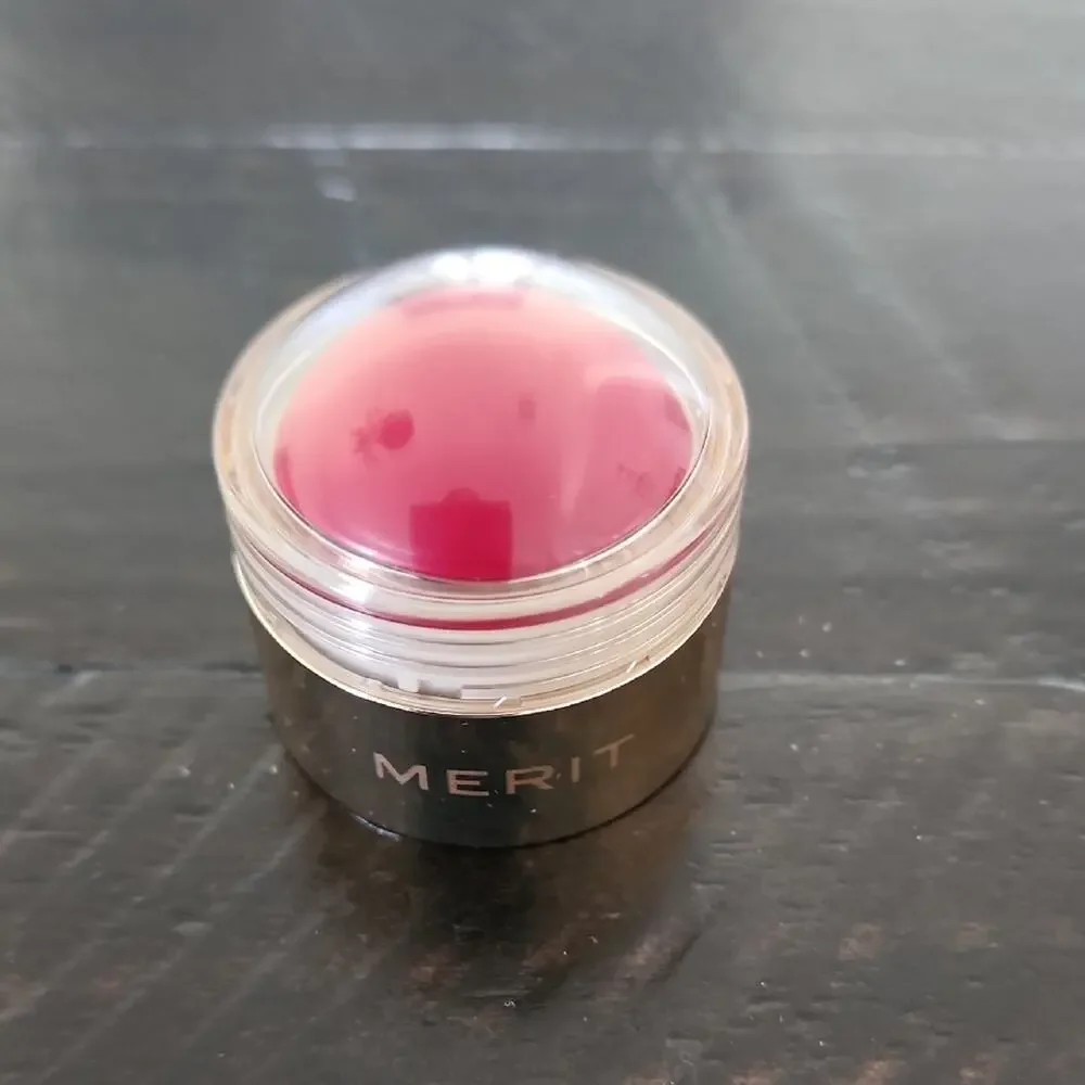 MERIT BEAUTY Flush Balm Creamy Blush & Lip Tint Shade Rouge Sheer Red Full Size